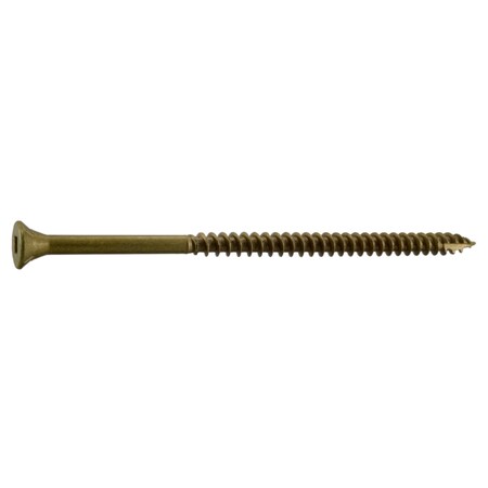 Deck Screw, #10 x 4 in, Steel, Flat Head, Square Drive